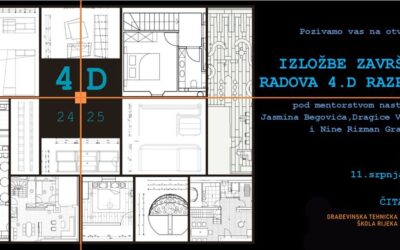 Prva izložba završnih radova učenika smjera Dizajner unutrašnje arhitekture